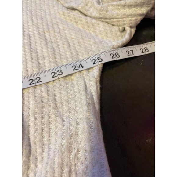 Democracy Gray Loose Fit Butterfly Sleeve Waffle Texture Lightweight Top Sz L - Picture 8 of 11